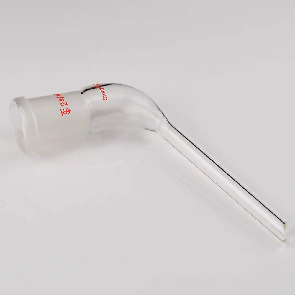 Alternative angle showing underlying build quality of StonyLab Bent Distillation Adapter with 100 mm Tapered Drip Tube
