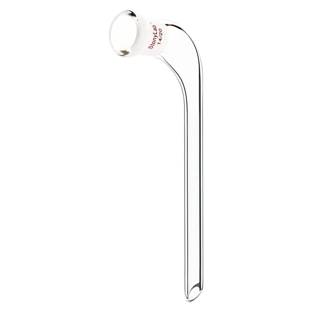 Bent Distillation Adapter with 100 mm Tapered Drip Tube, 105 Degree - StonyLab Adapters - Distilling 14-20