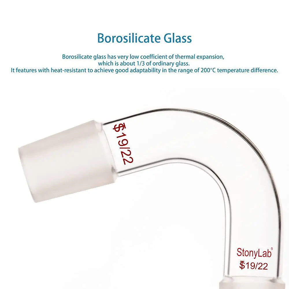 StonyLab Bent Distillation Adapter heavy duty chemical processing configuration