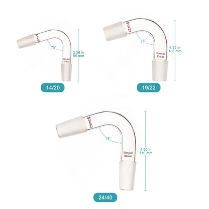 Bent Distillation Adapter, 75 Degree Adapters-Distilling