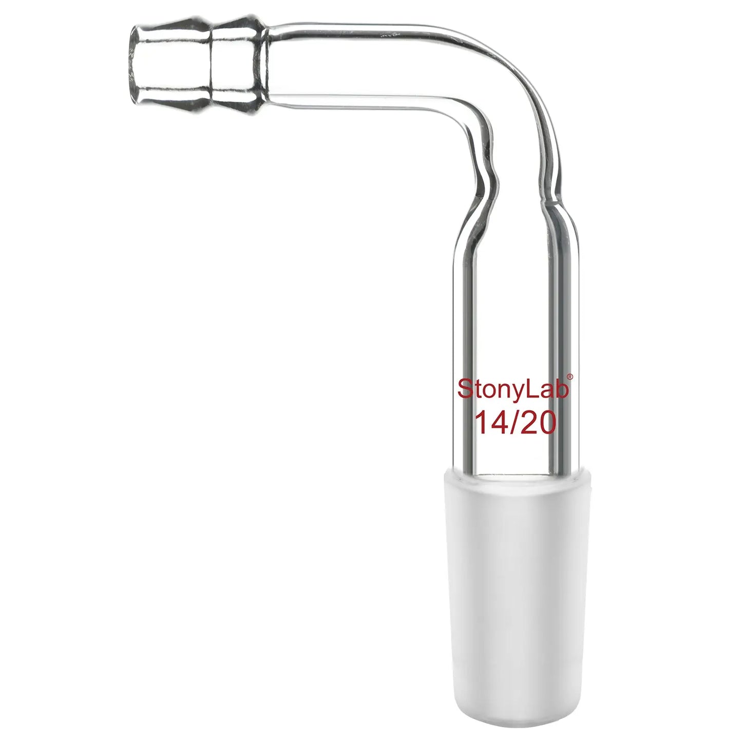 Bent Inlet Adapter With Male Joint and 10 mm Hose Connection Adapters-Inlets/Thermometer