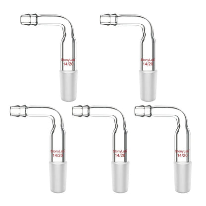 Bent Inlet Adapter With Male Joint and 10 mm Hose Connection Adapters-Inlets/Thermometer