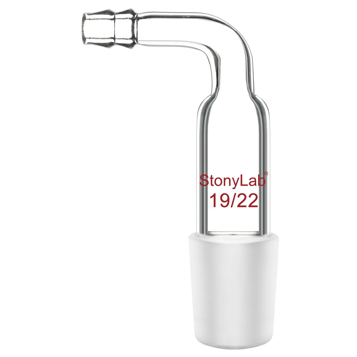 Bent Inlet Adapter With Male Joint and 10 mm Hose Connection Adapters-Inlets/Thermometer