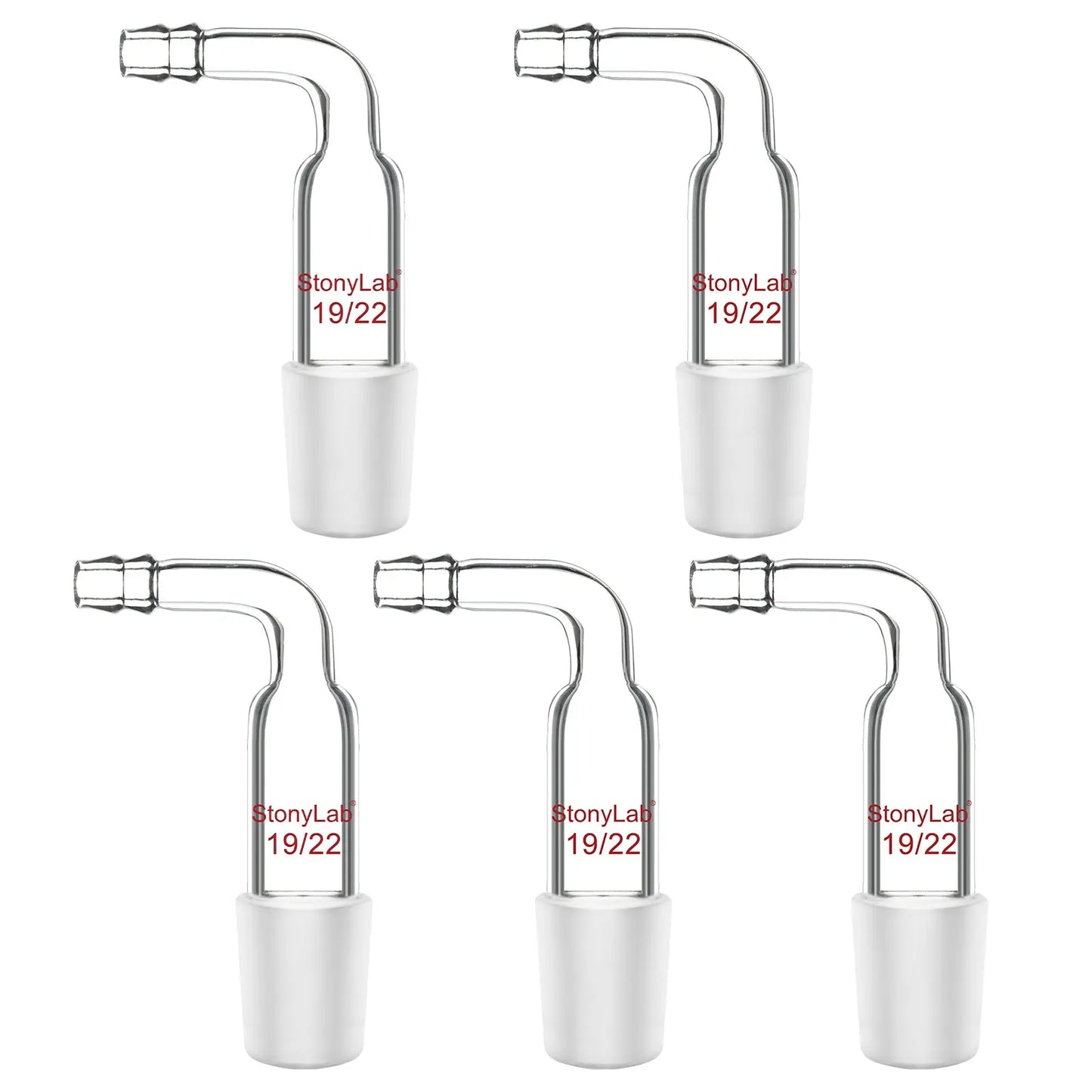 Bent Inlet Adapter With Male Joint and 10 mm Hose Connection Adapters-Inlets/Thermometer