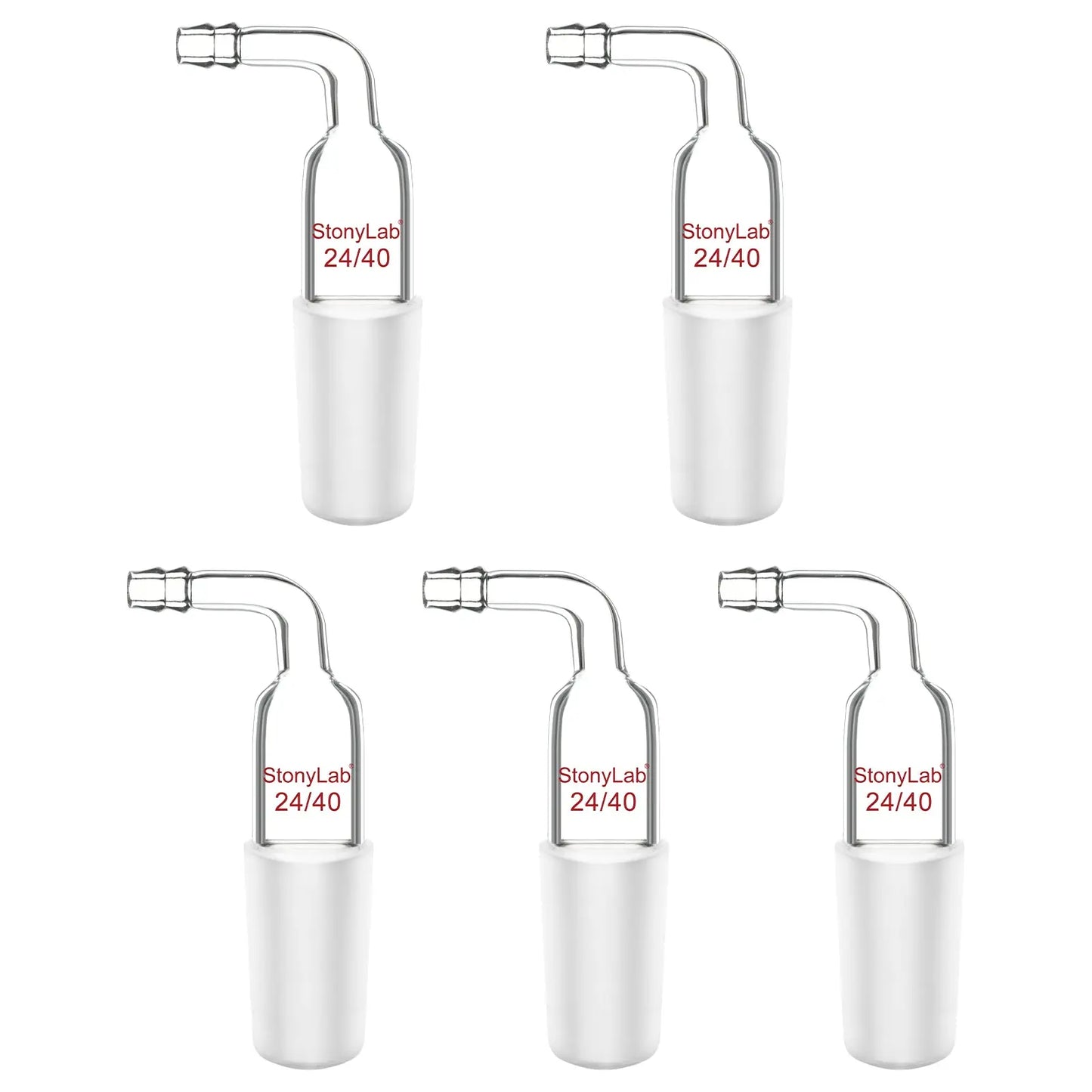 Bent Inlet Adapter With Male Joint and 10 mm Hose Connection Adapters-Inlets/Thermometer