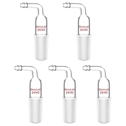 Bent Inlet Adapter With Male Joint and 10 mm Hose Connection Adapters-Inlets/Thermometer