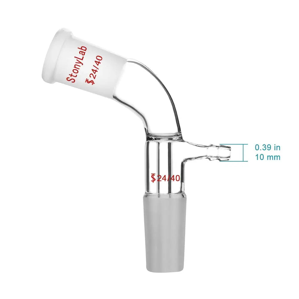 Labasics Adaptateur de Décollage Sous Vide en Verre, 150 degrés Courbé, Tige Courte avec Joint 24/40, Vacuum Take Off Adapter Adaptateur de Distillation Appareil de Distillation Labasics Adaptateur de Décollage Sous Vide en Verre, 150 degrés Courbé, Tige Courte avec Joint 24/40, Vacuum Take Off Adapter Adaptateur de Distillation Appareil de Distillation