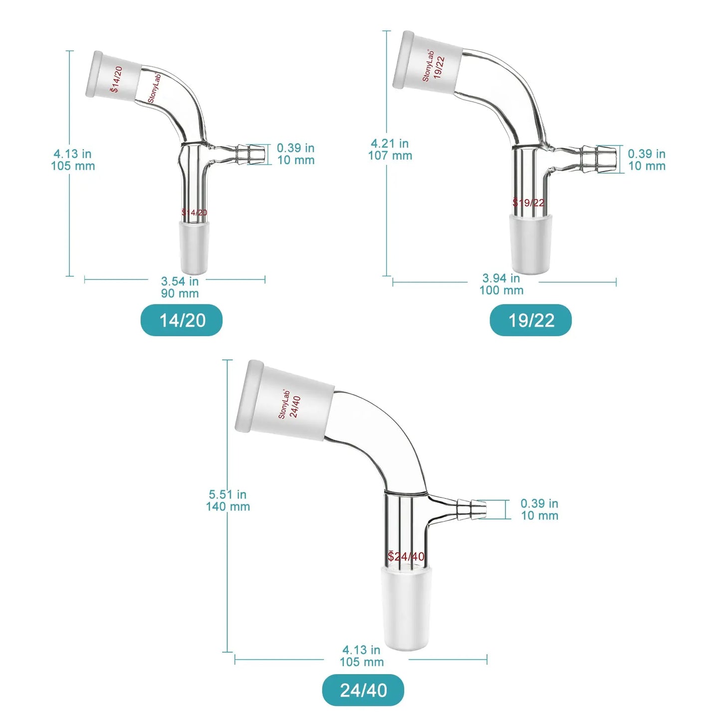 Bent Vacuum Take-Off Adapter Adapters-Vacuum