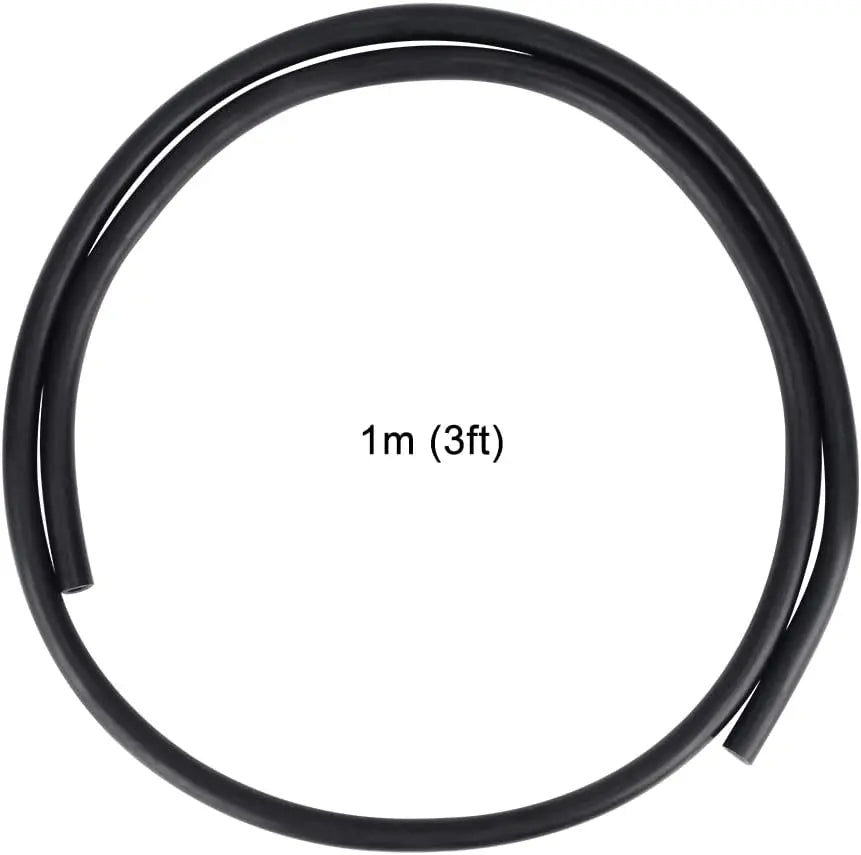 Black Rubber Tubing, ID(6mm) x OD(9mm) - StonyLab Tubings 1-Meter