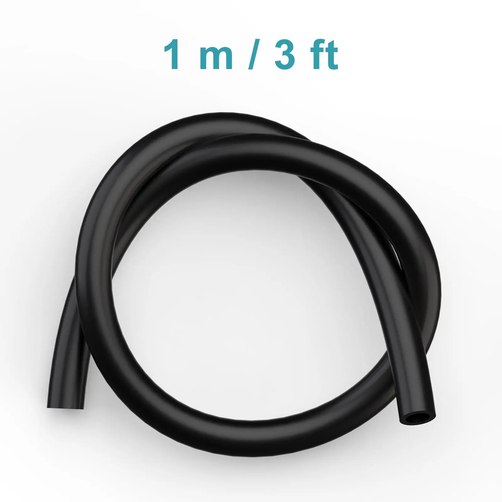 Black Silicone Tubing, 1/4–15/32 in ID × 3/8–5/8 in OD (6–12 mm × 9–16 mm), 1–6 m Tubings