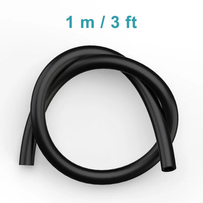 Black Silicone Tubing, 1/4–15/32 in ID × 3/8–5/8 in OD (6–12 mm × 9–16 mm), 1–6 m Tubings