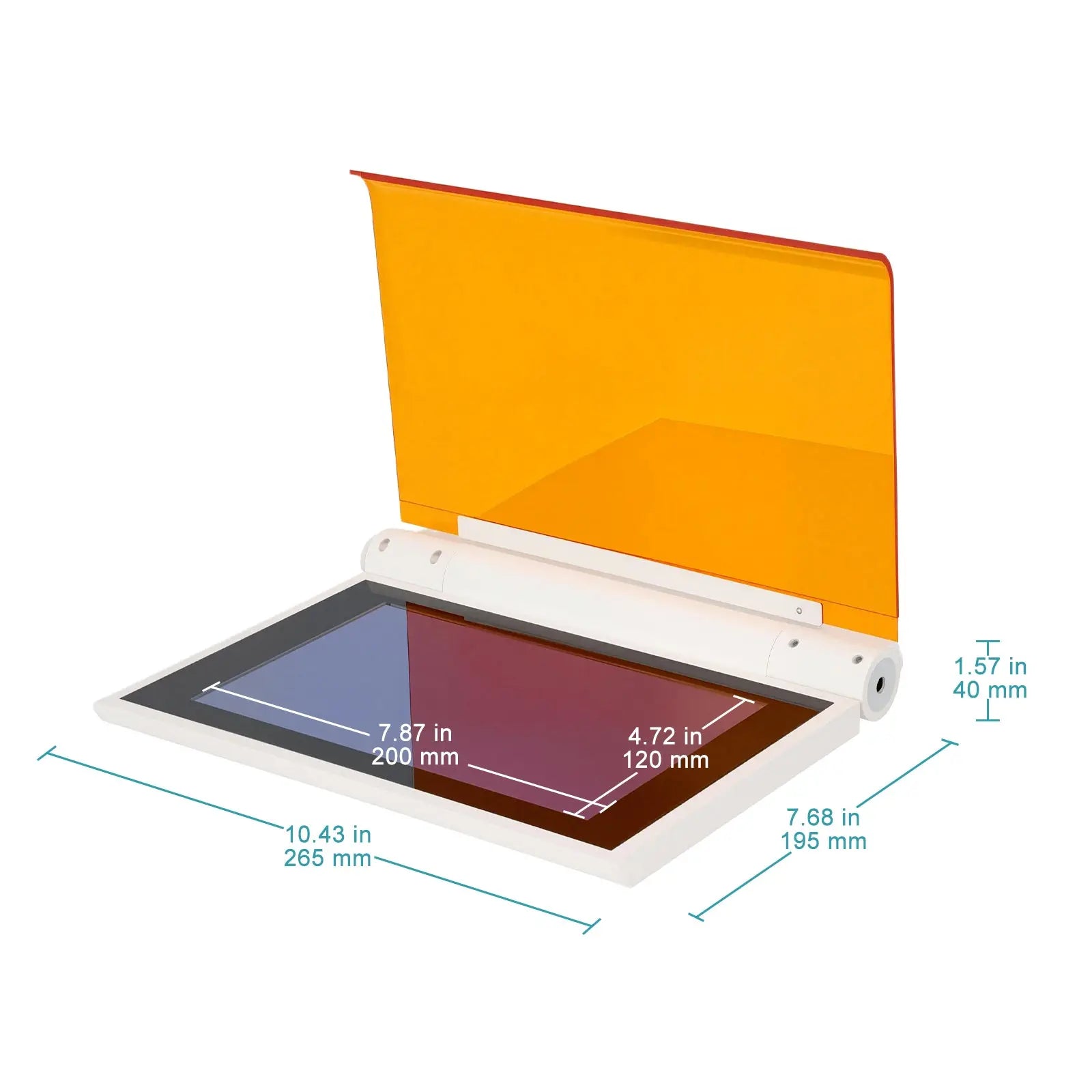 Close-up view showing the precise design and material of StonyLab Blue Light Transilluminator
