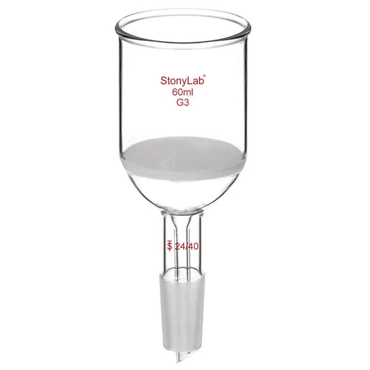 Borosilicate Glass Buchner Filtration Funnel - StonyLab Buchner Funnels 60-ml