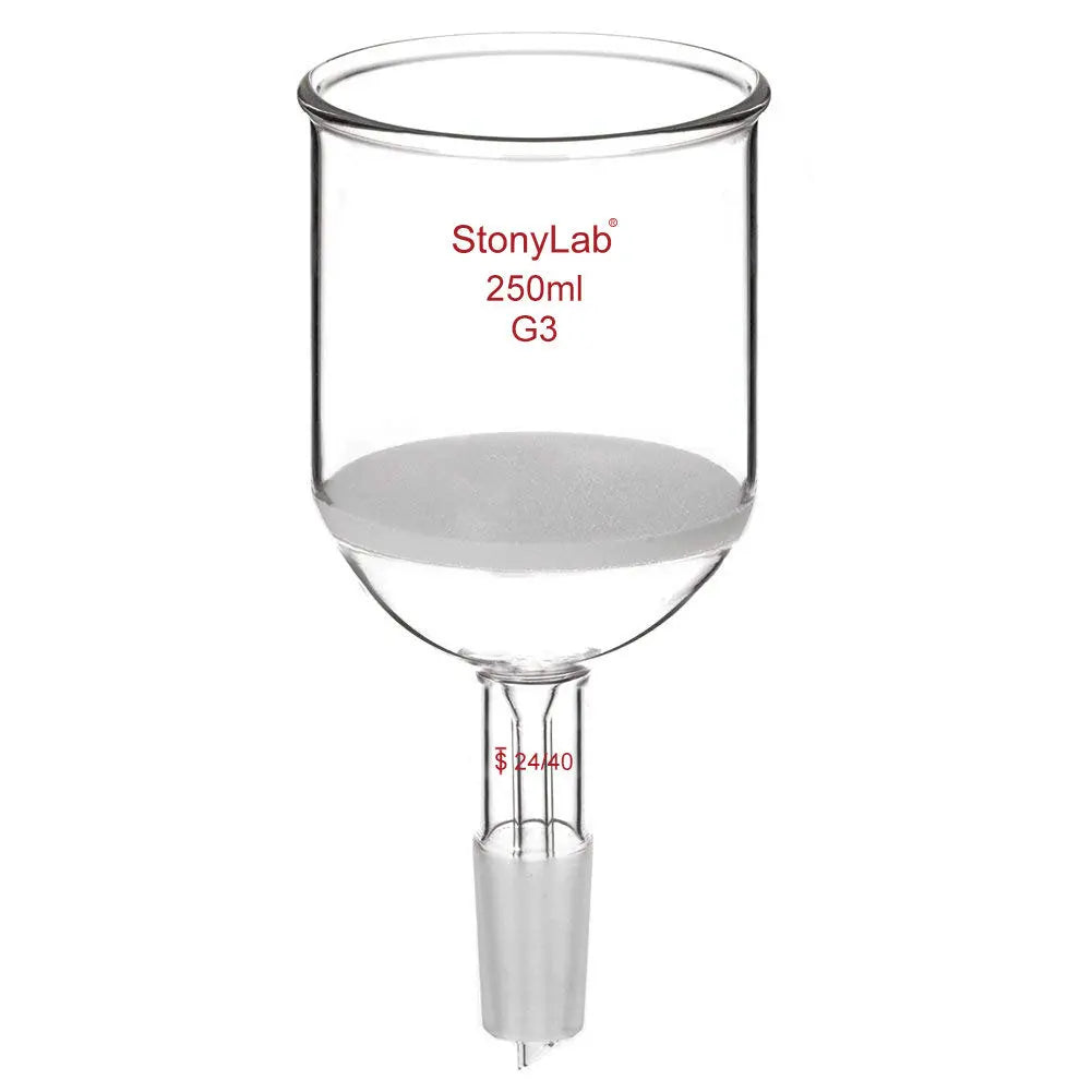 Borosilicate Glass Buchner Filtration Funnel - StonyLab Buchner Funnels 250-ml