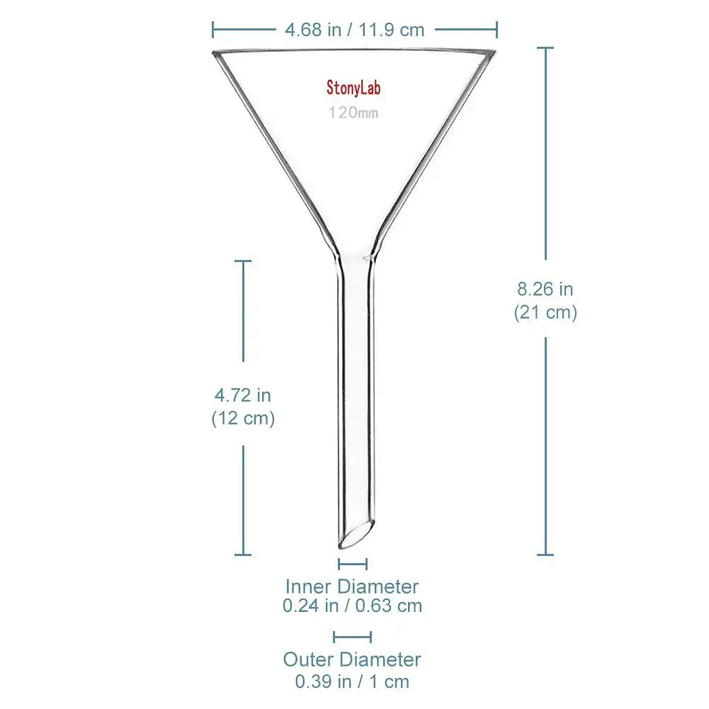 Borosilicate Glass Filter Funnel Funnels - Glass/Powder/Weighing/Equalizing 120-mm-Diameter