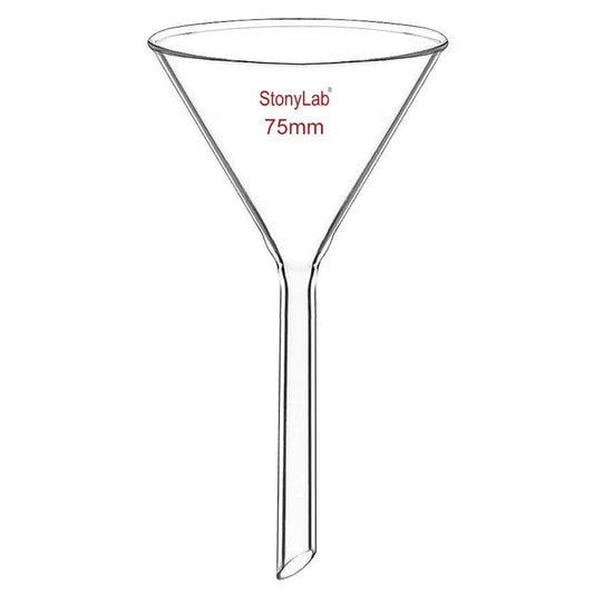 Borosilicate Glass Filter Funnel - StonyLab Funnels - Glass/Powder/Weighing/Equalizing 75-mm-Diameter