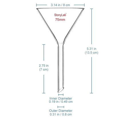Borosilicate Glass Filter Funnel - StonyLab Funnels - Glass/Powder/Weighing/Equalizing 