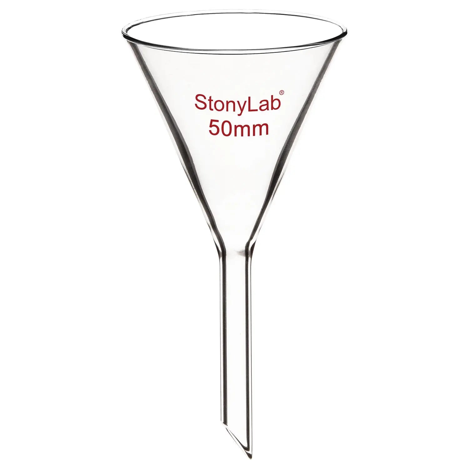 Borosilicate Glass Filter Funnel - StonyLab Funnels - Glass/Powder/Weighing/Equalizing 50-mm-Diameter