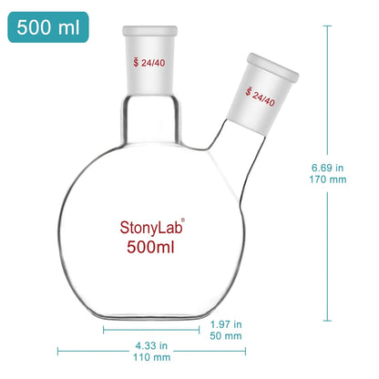 Borosilicate Glass Flat Bottom Boiling Flask Flasks - Flat Bottom