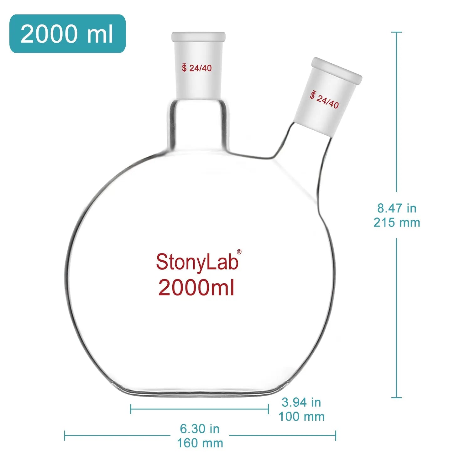 Borosilicate Glass Flat Bottom Boiling Flask Flasks - Flat Bottom