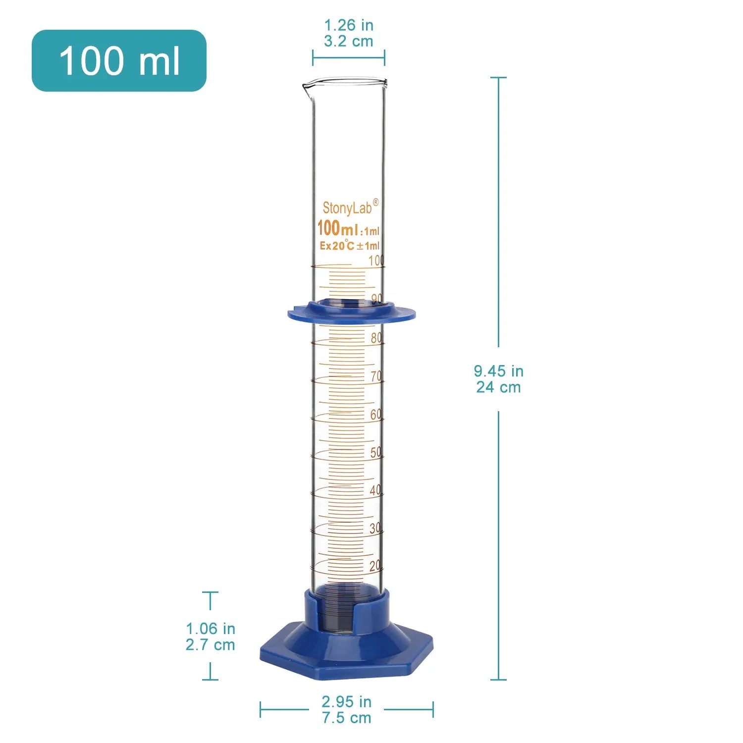 Borosilicate Glass Graduated Measuring Cylinder Cylinders