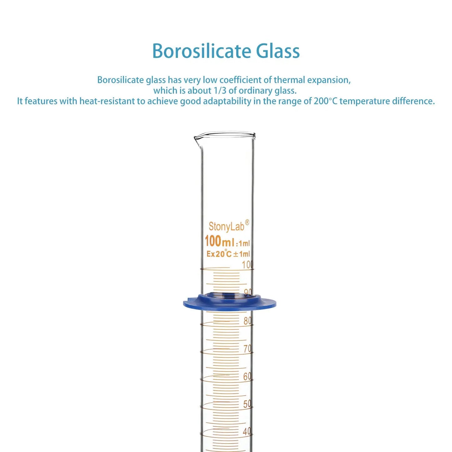 Borosilicate Glass Graduated Measuring Cylinder Cylinders