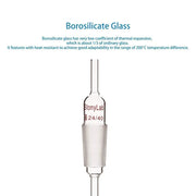 StonyLab Borosilicate Glass Inlet Adapter with Extended Lower 8 mm Drip Tube heavy duty chemical processing configuration