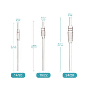 Close-up view showing the precise design and material of StonyLab Borosilicate Glass Inlet Adapter with Extended Lower 8 mm Drip Tube