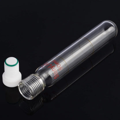 Borosilicate Glass Reusable Graduated Test Tubes with PTFE Screw Cap Tubes & Vials