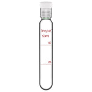 Comprehensive product view and setup components for StonyLab Borosilicate Glass Reusable Graduated Test Tubes with PTFE Screw Cap