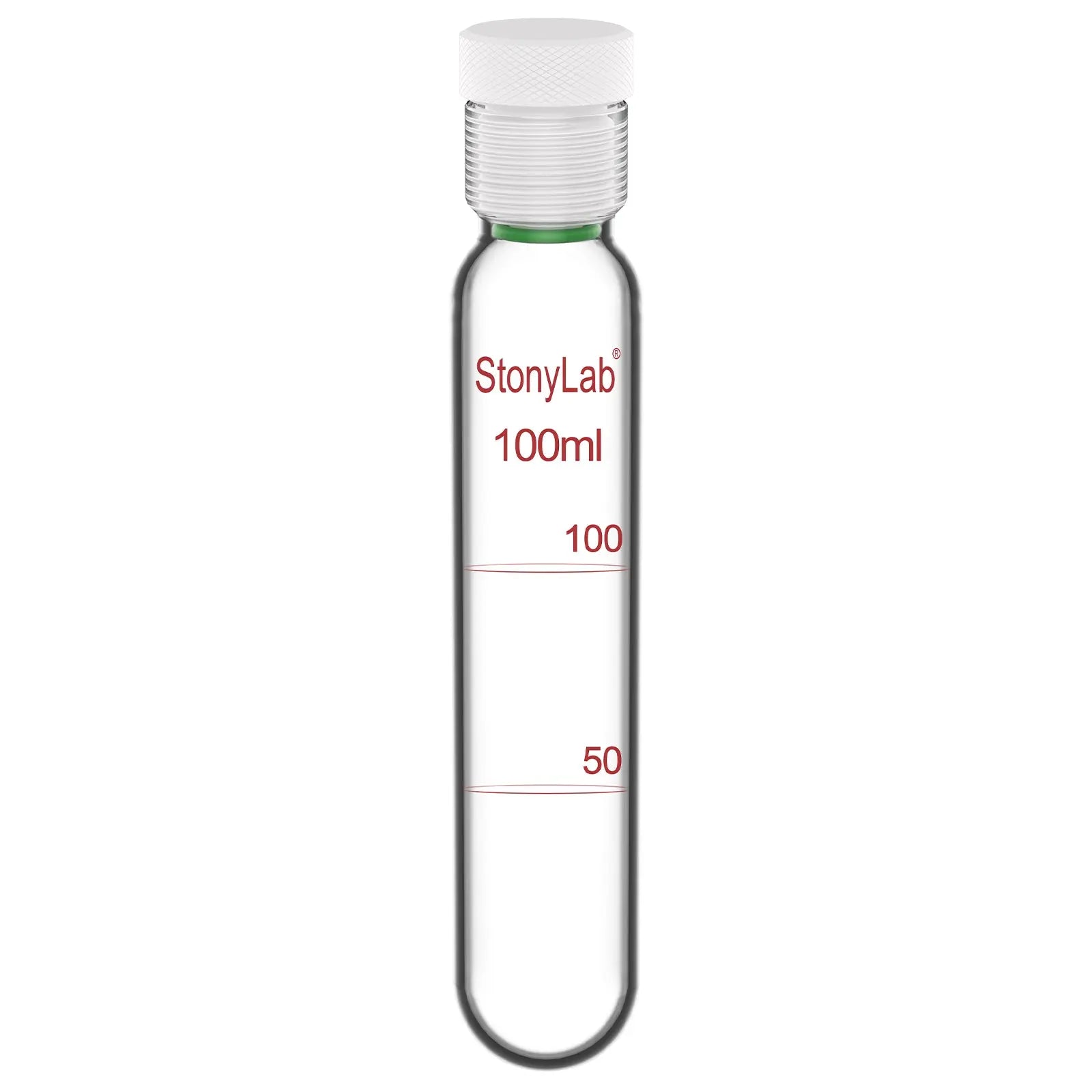 StonyLab Borosilicate Glass Reusable Graduated Test Tubes with PTFE Screw Cap for professional laboratory applications