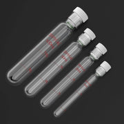Alternative angle showing underlying build quality of StonyLab Borosilicate Glass Reusable Graduated Test Tubes with PTFE Screw Cap