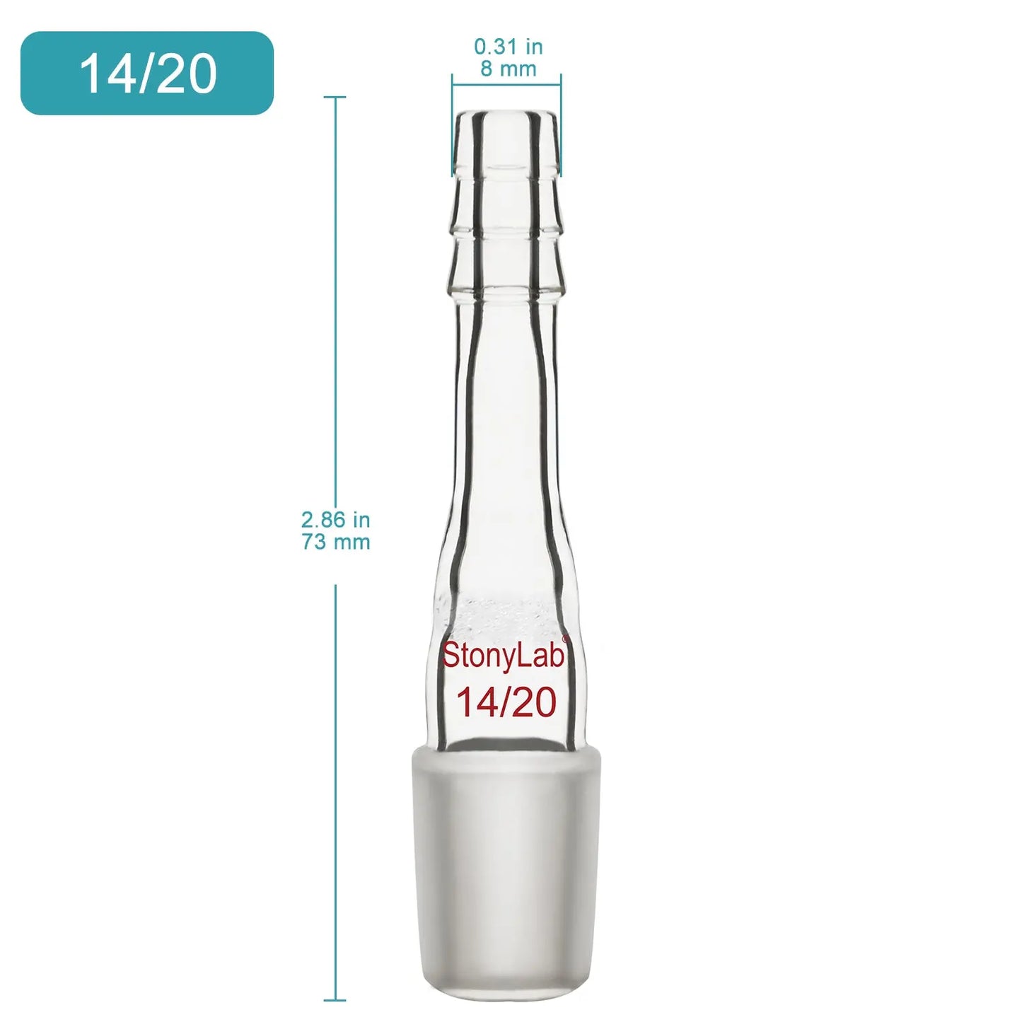 Borosilicate Glass Straight Vacuum Adapter Vacuum Adapters