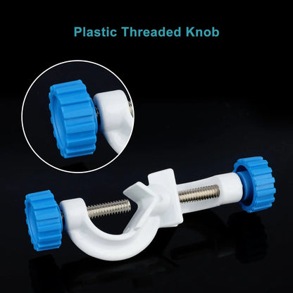 Bosshead Clamp Holder, Black and White Coated, Fits 13–21 mm Rods, 2-Pack Clamps