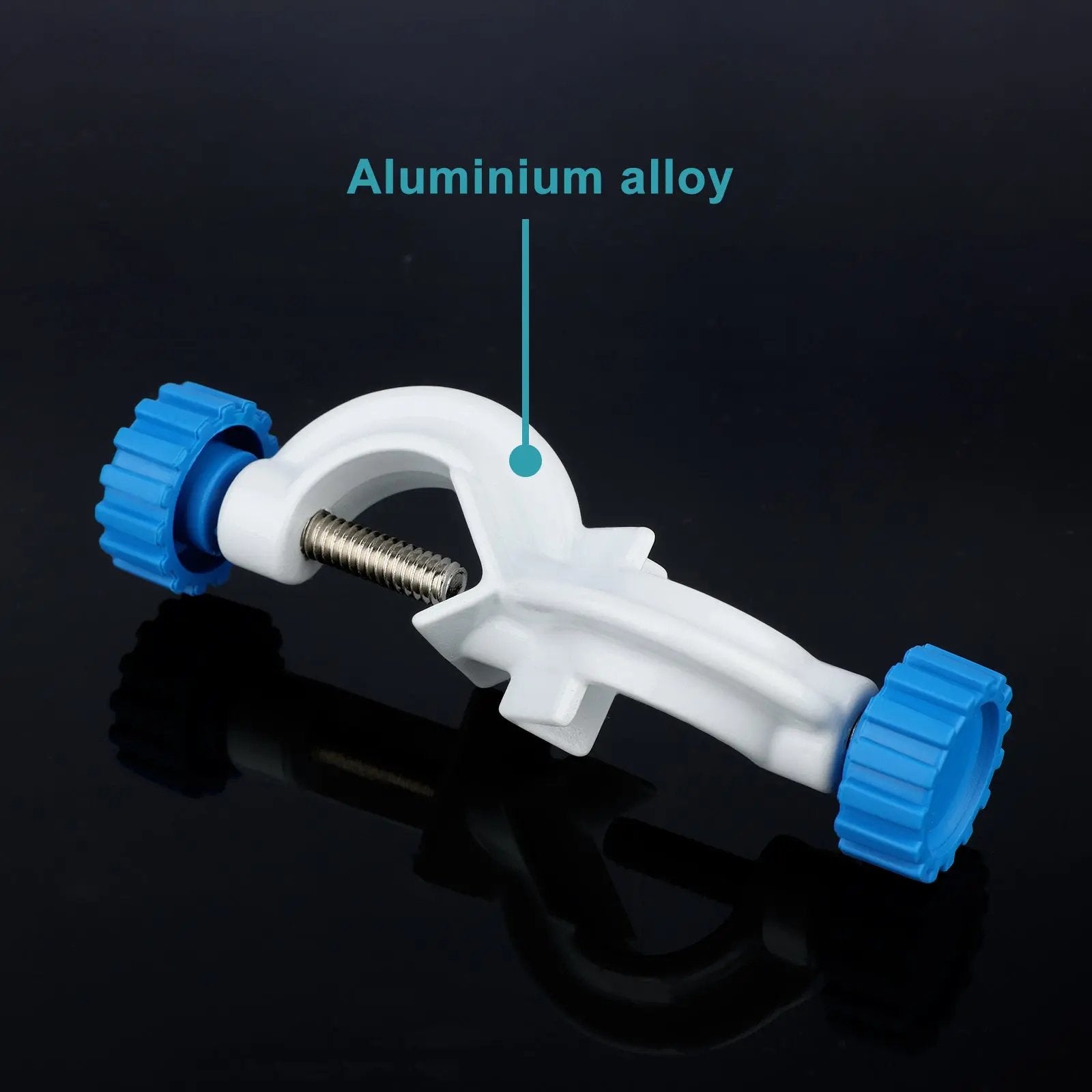 Bosshead Clamp Holder, Black and White Coated, Fits 13–21 mm Rods, 2-Pack Clamps