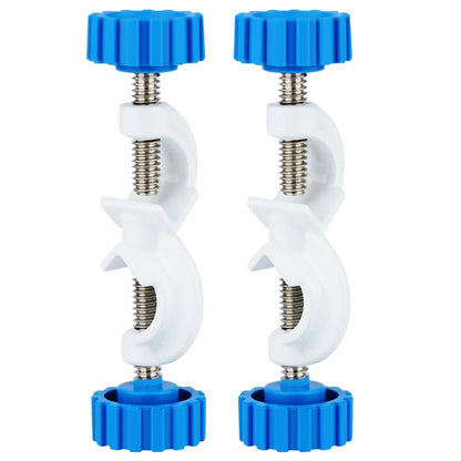 Bosshead Clamp Holder, Black and White Coated, Fits 13–21 mm Rods, 2-Pack Clamps