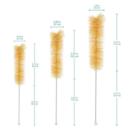 Bristle Test Tube Brushes Set, 10 Pack, Size Assorted Brushes