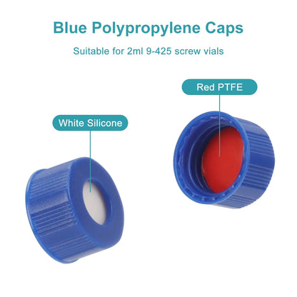 Brown Autosampler Vials with Cap Liners, 100-Pack, 1.5 ml Vial-Autosampler