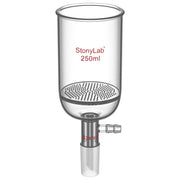 Buchner Filtering Funnel, 1.5 mm Pore Plate, 250-2000 ml, 24/40 Male Joint and Vacuum Port Funnels-Buchner