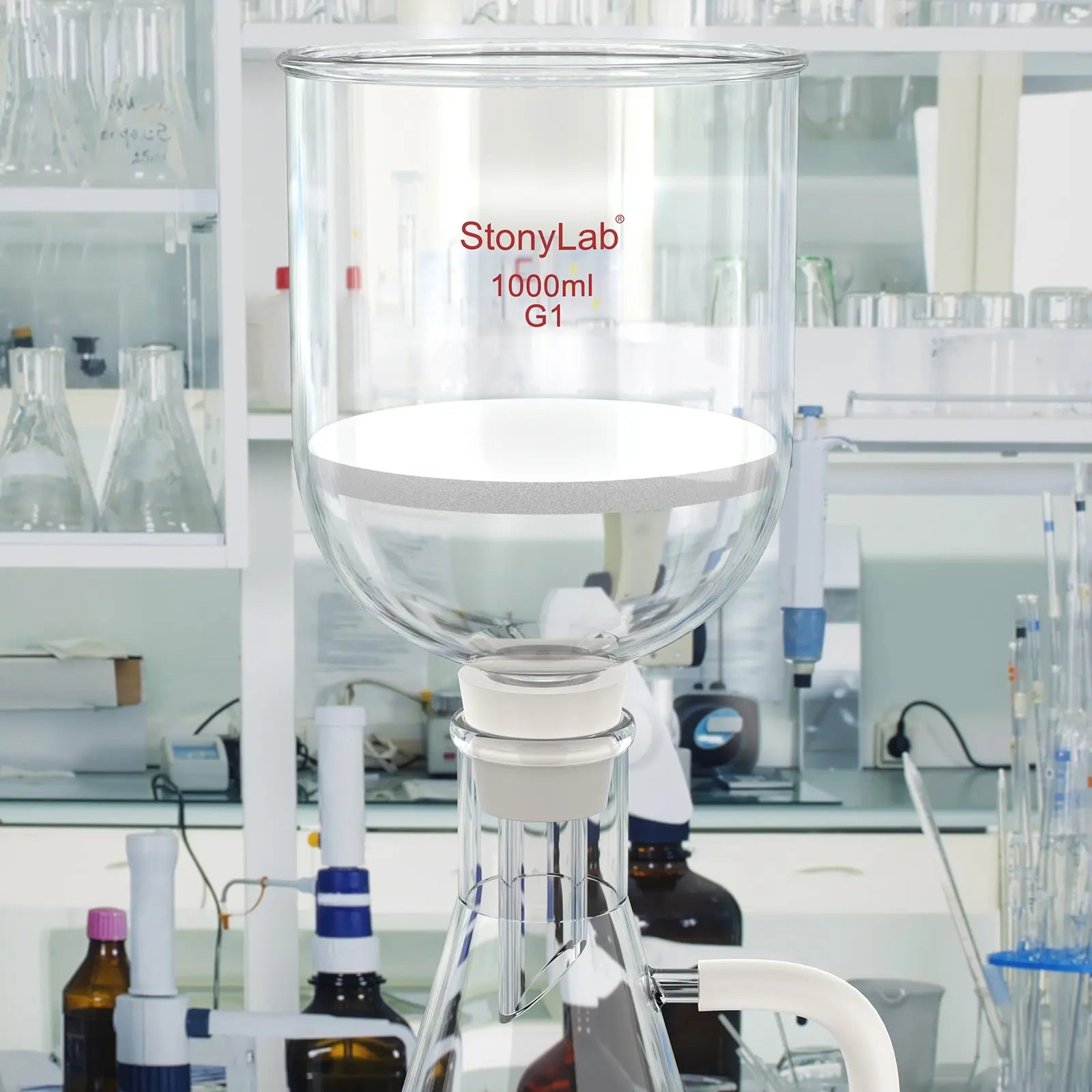 Comprehensive product view and setup components for StonyLab Buchner Filtering Funnel