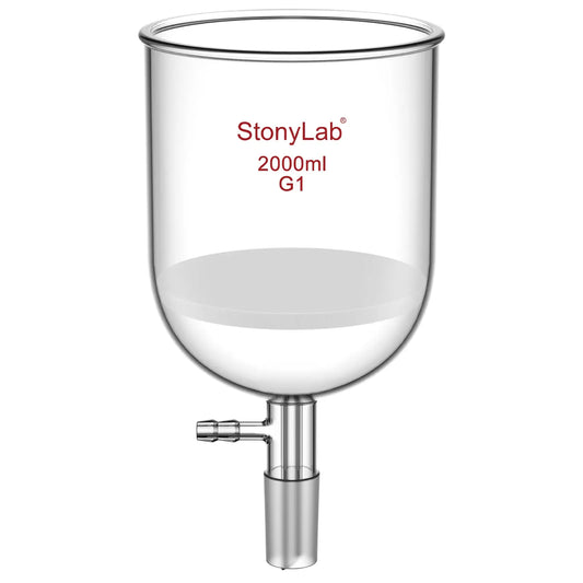 Buchner Filtering Funnel, Coarse Frit (80~120 μm), 60-2000 ml, 24/40 Male Joint and Vacuum Port Funnels-Buchner