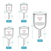 Close-up view showing the precise design and material of StonyLab Buchner Filtering Funnel