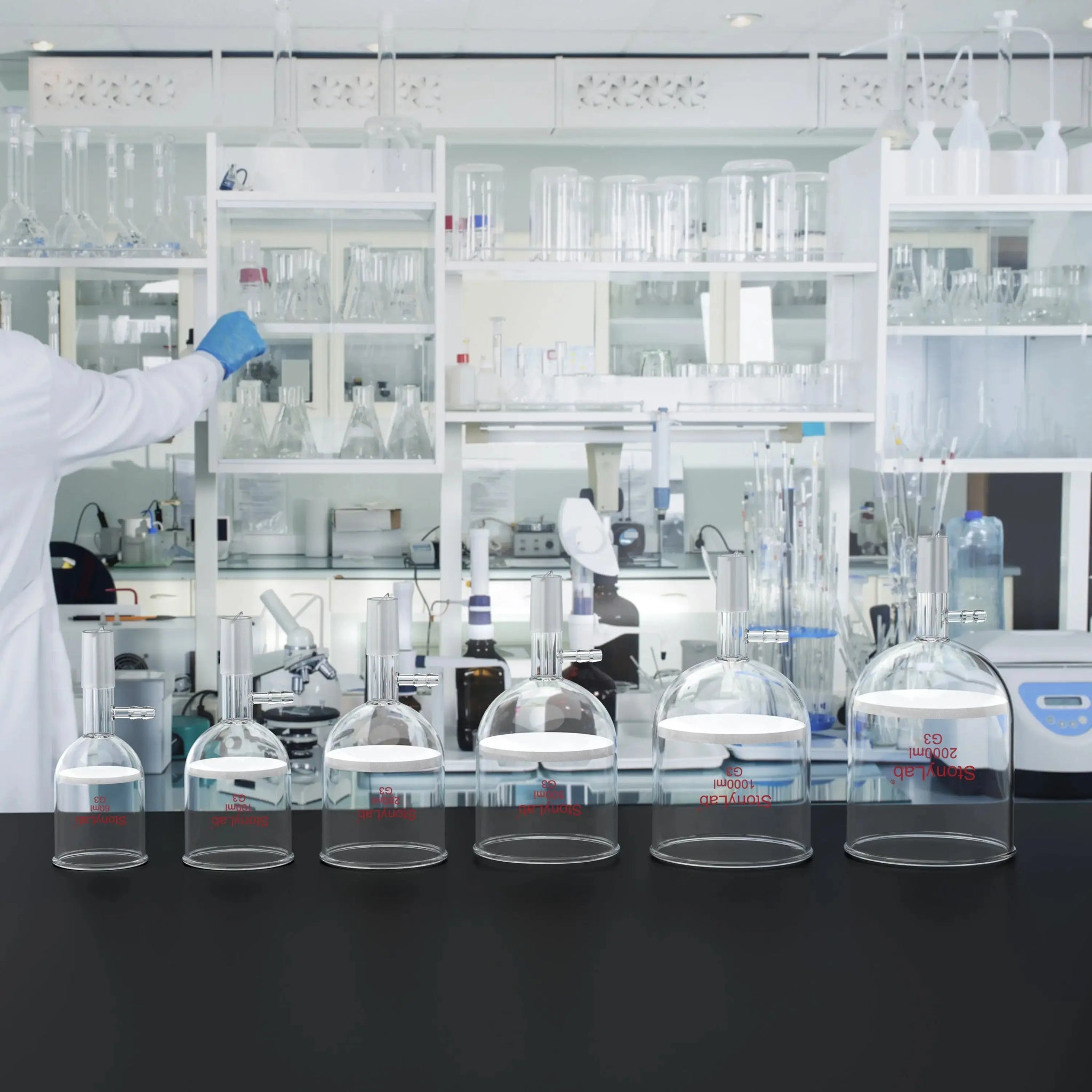 Comprehensive product view and setup components for StonyLab Buchner Filtering Funnel