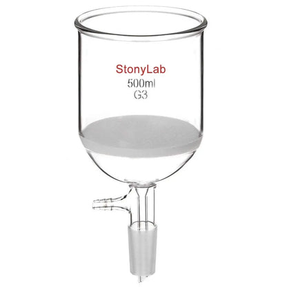 Buchner Filtering Funnel, Fine Frit (15~40μm), 60-2000ml, 24/40 Male Joint and Vacuum Port Funnels-Buchner