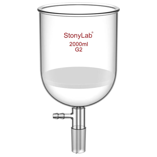 Buchner Filtering Funnel, Medium Frit (40-80 μm), 60-2000 ml, 24/40 Male Joint and Vacuum Port Funnels-Buchner