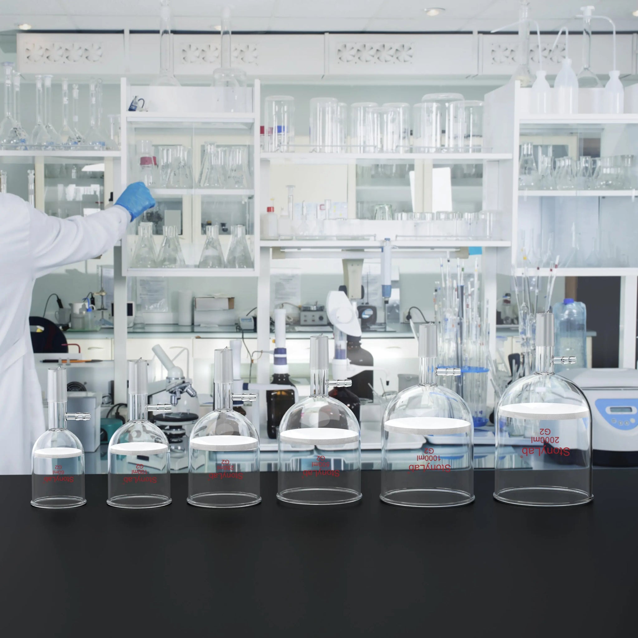 Comprehensive product view and setup components for StonyLab Buchner Filtering Funnel