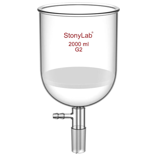 Buchner Filtering Funnel, Medium Frit (40~80 μm), 60-2000 ml, 24/40 Male Joint and Vacuum Port Funnels-Buchner