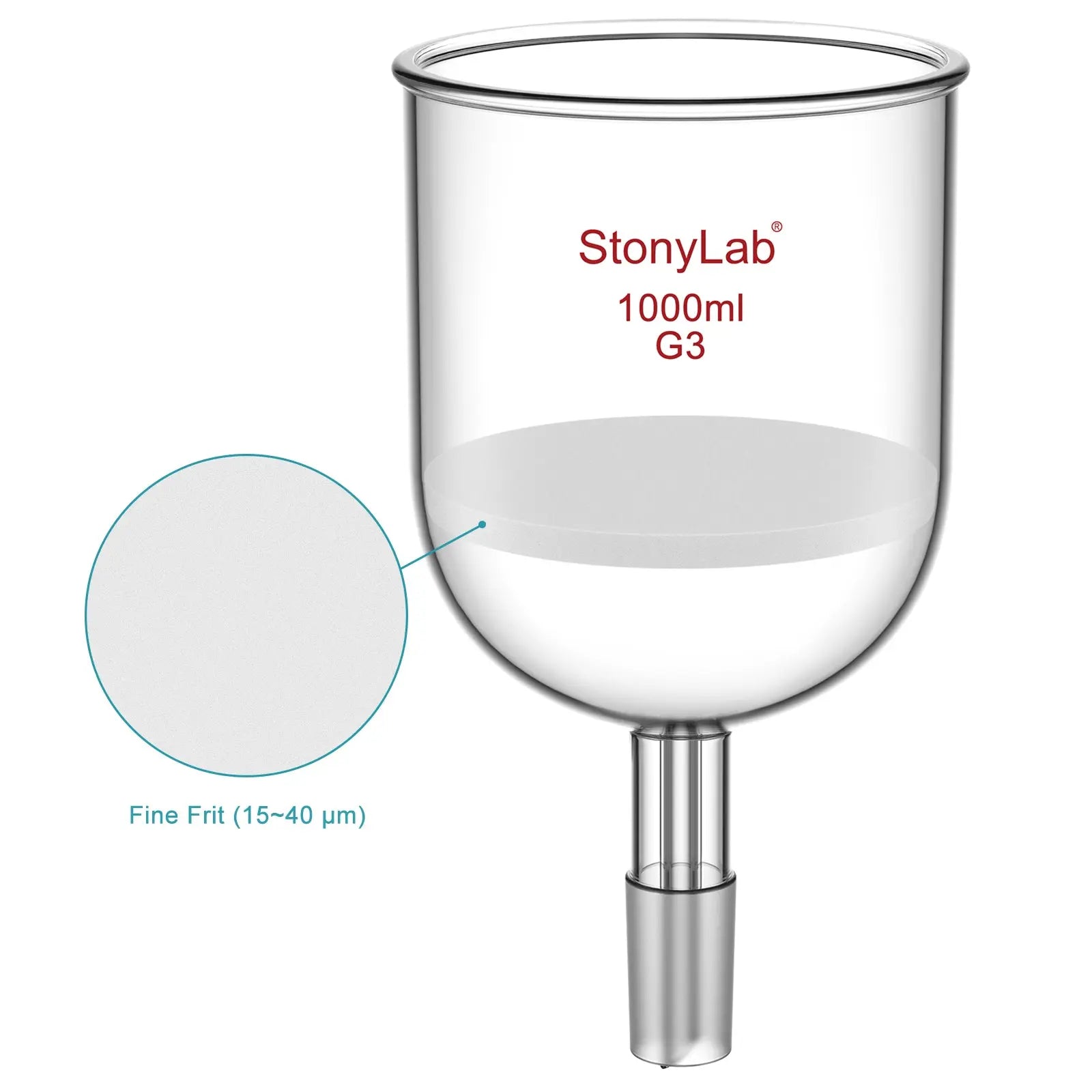 StonyLab Buchner Filtration Funnel heavy duty chemical processing configuration