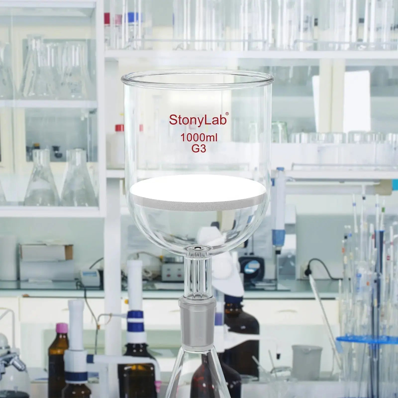 Comprehensive product view and setup components for StonyLab Buchner Filtration Funnel