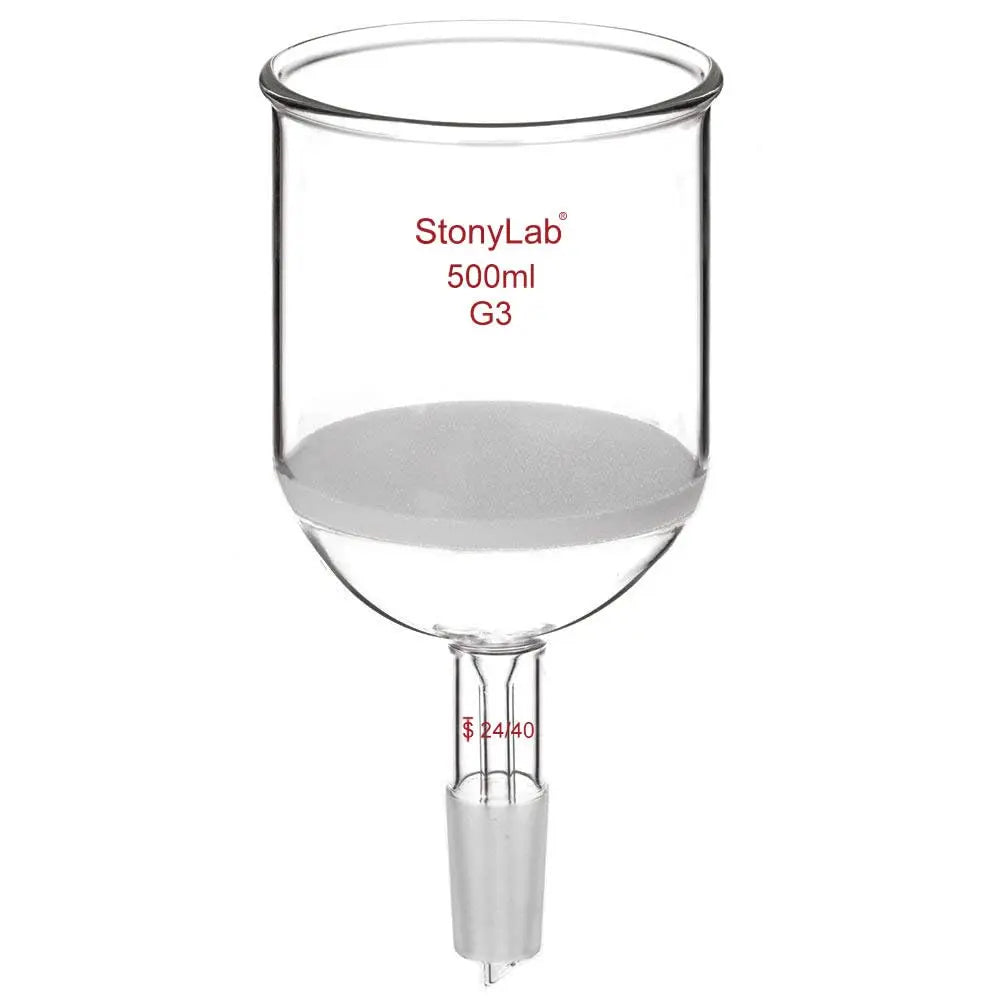 StonyLab Fine Frit Buchner Funnel 15-40μm 24/40 – 60–1000ml